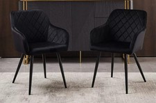 Velvet plush Dining Chairs Set of 2