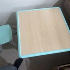 FUNLIO Kids Table & 2 Chairs Set, Adjustable Height, Arts & Crafts, Ages 3-8