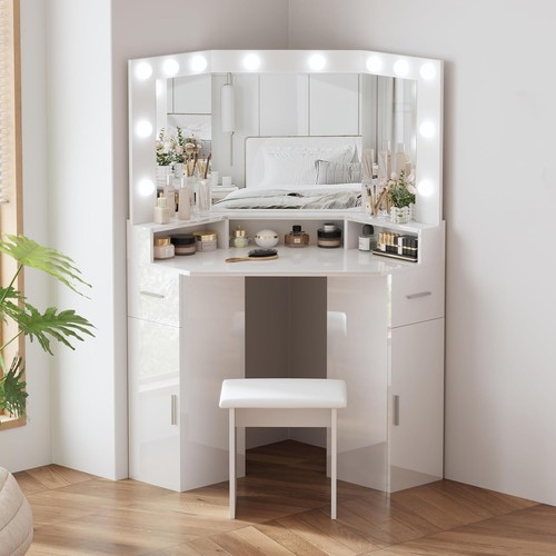 Corner dressing table - corner, led