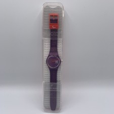 London 2012 Olympic Paralympic Gamesmaker Swatch Watch Purple In Box NOS Retro