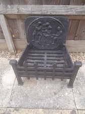 Old Black Cast Iron Fire Grate On Legs Very Heavy Logs /coal open fire