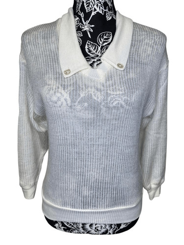 Big shot white sheer knit - shot,