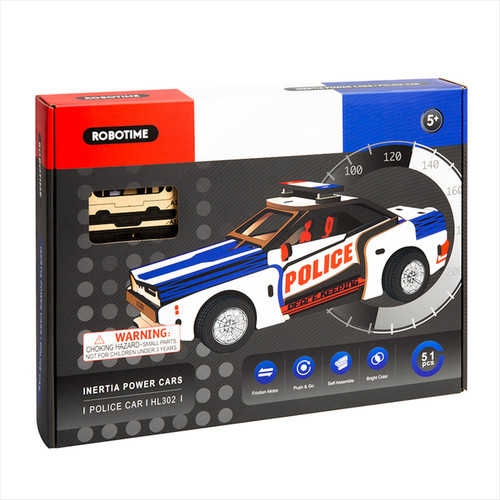 Police car wooden model kit - police,