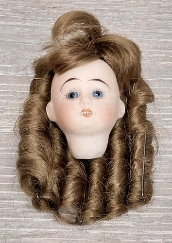 Antique bisque doll head - bisque, w/