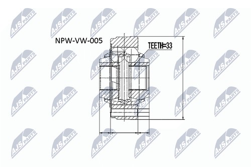 Fits nty npw 005 inner - inner, cv