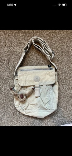 Kipling beige medium satchel - beige,