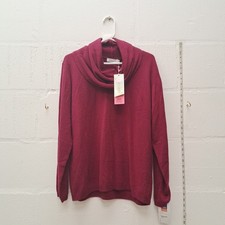 Lochmere Cashmere Fushia Pink Long Slevee Turtle Neck NWT