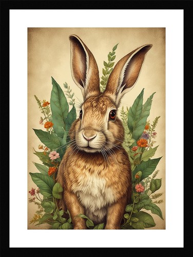 Epic rabbit framed wall - epic, art