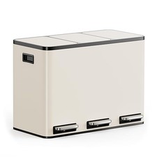 VonHaus Kitchen Bin, 45L Cream