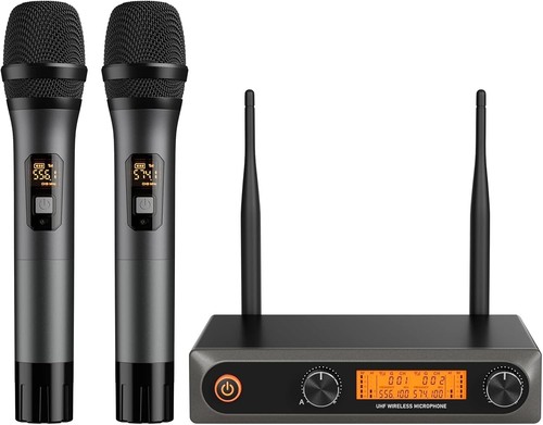Dual uhf wireless microphone - uhf,