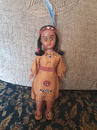 Vintage native american doll - native,
