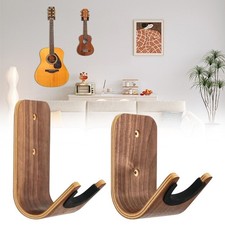 Wooden Ukulele Hook Guitar Hanger Bracket Wall Mount Bass Storage