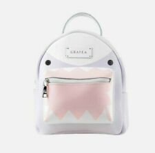 Grafea | Zippy Backpack | Small | White Leather | Baby Shark Limited Edition