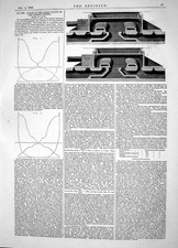 Old Print 1865 Action Slide Valves Marine Engine Machinery Friction Brake 19th