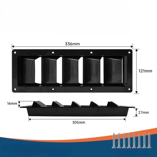 Louvered abs vent cover - louvered,