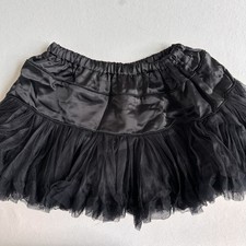 Living Dead Souls Corset ruffled mini Skirt Womens S Black Gothic Grunge Y2K