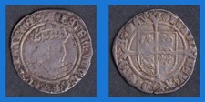 HENRY VIII   1526 to 1544   Groat.   Second Coinage.  Mint mark Rose.  Good fine