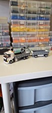 Lego city custom 6 wheel brick loader truck with  hiab plus trailer white L@@k