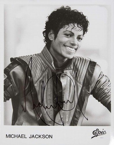 Michael jackson signed epic - signed, 'epic'