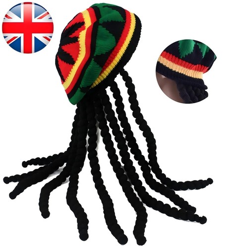 Rasta hat with - with, hair
