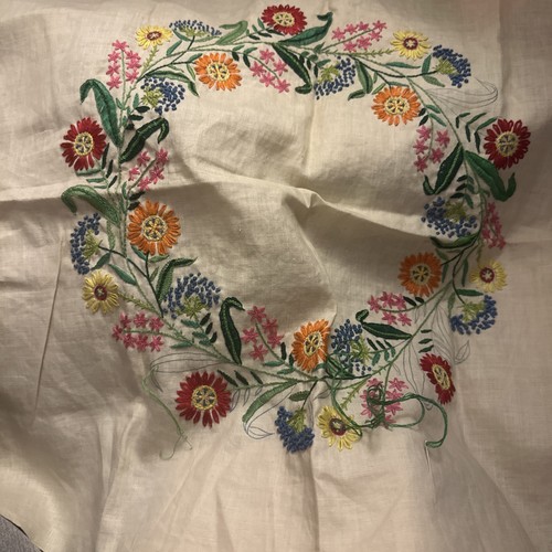 Vintage linen cotton hand - linen,