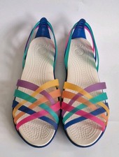 CROCS Huarache Isabella ladies Multicolour Jelly Strappy Sandals Uk Size 8 