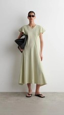 Cos Petal Green Cotton Dress