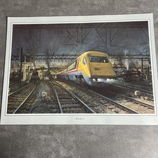 11 Vintage Cuneo Railway Engine Train Prints limited edition in gold folder