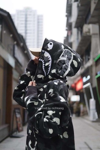 Bape city camo shark hoodie - city,