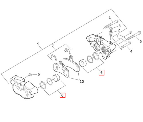 Harley davidson brake caliper - davidson,