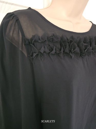 Black dress semi - m&s, sheer