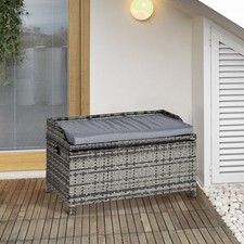 Outdoor rattan bench - rattan, with