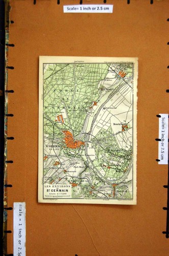 Original old antique - old, map