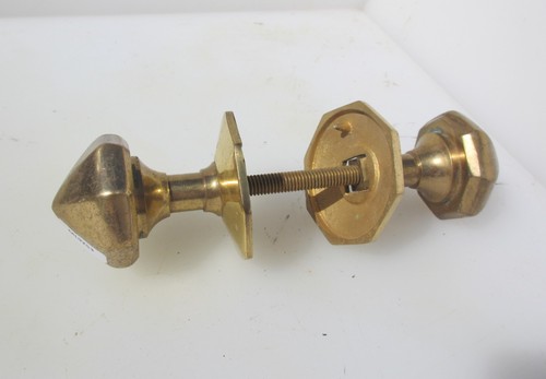 Vintage brass front door knobs - brass,