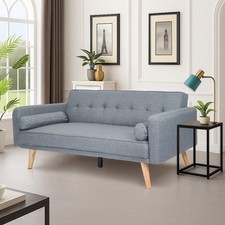 3 Seater Sofa Bed Faux Leather