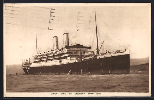 Postcard the passenger ship - postcard,