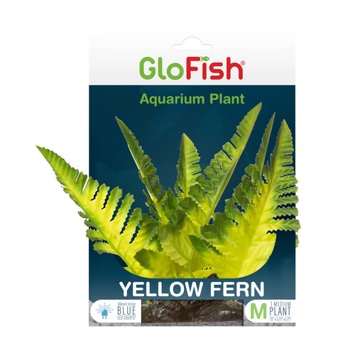 Glofish yellow fern plant - yellow,