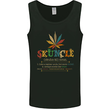 Skuncle Uncle That Smokes Weed Funny Mens Vest Tank Top