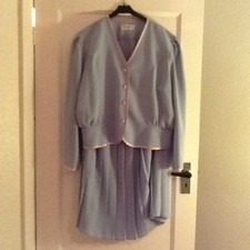 Berketex Skirt and Jacket Mother Of The Bride Pale Blue Size 18