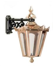 USED EX-Display Top Fix Copper Hexagonal Victorian Style Wall Lantern Light