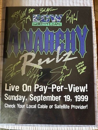 Ecw signed oversized poster - signed,