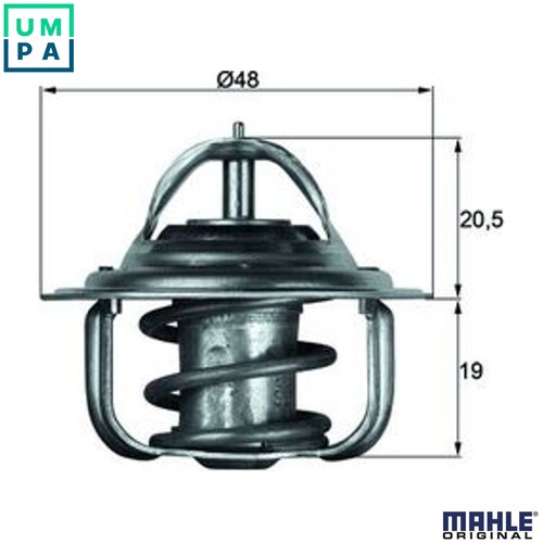 Thermostat coolant 88d - tx, 5