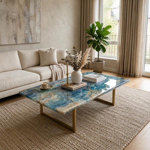 Blue onyx coffee - blue, luxury