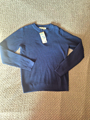 Primark boys blue waffle knit - blue, waffle-knit
