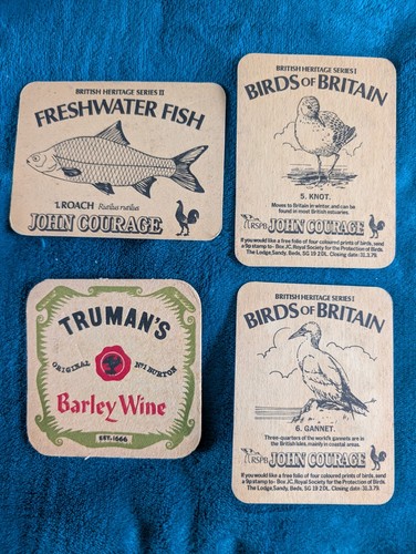 John courage beer mats - john, mats,