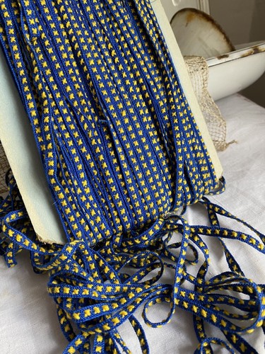 Vintage tape blue yellow trim - tape,