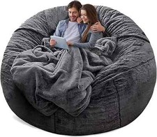 YudouTech Bean Bag Chair Cover(Cover Only,No Filler),Big Round Soft Fluffy PV