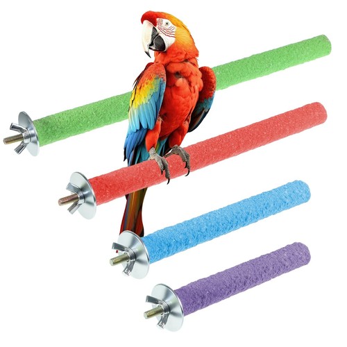 4pcs wooden parrot perches - wooden,