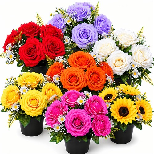 Grave memorial flowers - memorial,
