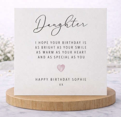 Daughter birthday card - daughter,